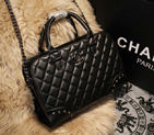 2015 Chanel Shoulder Bag Sheepskin Leather A68055 Black A68055