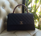2016 Chanel Blue Original Leather grained shoulder Tote bag A95169 A95169