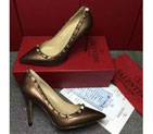 2016 Valentino women shoes in sheepskin leather with Rivet Heel Height 9.5cm VN0182