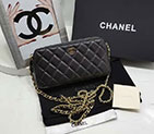 2017 Chanel Phone Bags Original Sheepskin Leather A7020 Gold A7020