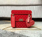 2017 VALENTINO GARAVANI ROCKSTUD SPIKE MEDIUM BAG in Velvet 0122