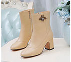 2017 gucci women Boots shoes in Calfskin leather Heel Height 7.5cm GWS609