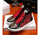2017 versace men sneaker shoes in Patent leather with rivet VSM0031