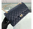 2018 Chanel Classic Flap Bag Original Glazed Crackled Leather A226