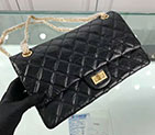 2018 Chanel Classic Flap Bag Original Glazed Crackled Leather A226