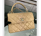 2018 Chanel Classic Top Handle Bag Original Lambskin Leather A92236