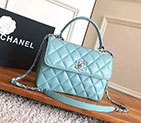 2018 Chanel Classic Top Handle Bag Original Lambskin Leather A92236