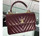 2018 Chanel Classic Top Handle Bag Original Lambskin Leather A92236