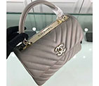 2018 Chanel Classic Top Handle Bag Original Lambskin Leather A92236