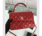 2018 Chanel Classic Top Handle Bag Original Lambskin Leather A92236