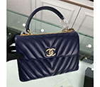 2018 Chanel Classic Top Handle Bag Original Lambskin Leather A92236