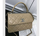 2018 Chanel Classic Top Handle Bag Original Lambskin Leather A92236