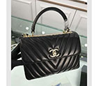 2018 Chanel Classic Top Handle Bag Original Lambskin Leather A92236