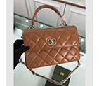 2018 Chanel Classic Top Handle Bag Original Lambskin Leather A92236