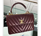 2018 Chanel Classic Top Handle Bag Original Lambskin Leather A92236