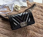 2018 Le Boy Chanel Flap Shoulder Bag Original Patent Leather A67085 A67085