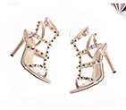 2018 Valentino women Sandal in Calfskin with rivet Heel 10cm VN0558