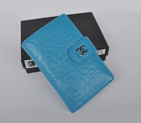 Chanel Matelasse Bi-Fold Wallet Sheepskin Leather C092 Blue C092