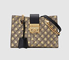 Gucci Padlock small GG bees shoulder bag 498156 9F26G 8319 498156