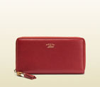 Gucci bamboo tassel leather zip around wallet 307984