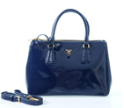 Prada Saffiano Patent Leather Tote Bag 1801 in Royal green 1801