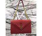 SAINT LAURENT CLASSIC LARGE MONOGRAM SAINT LAURENT SATCHEL IN LEATHER 396910