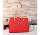 Saint Laurent Large Cabas Caviar Leather Bag Y3009 Red Y3009