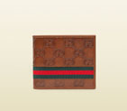 guccissima leather web bi-fold wallet 138042 A0VBR 2574 138042