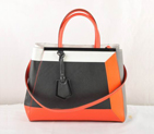 Fendi '2Jours Block' leather mixed colors handbags F2552M