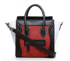 Celine Luggage Nano Boston Bags Original Suede&Calfskin Orange&Brown&White C3309
